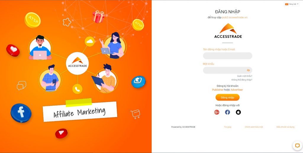 Affilate marketing trên accesstrade