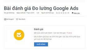Bài đánh giá Đo lường Google Ads