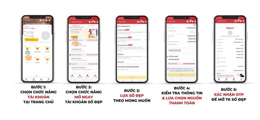 Mở qua app với khách hàng đã có tài khoản HDBank