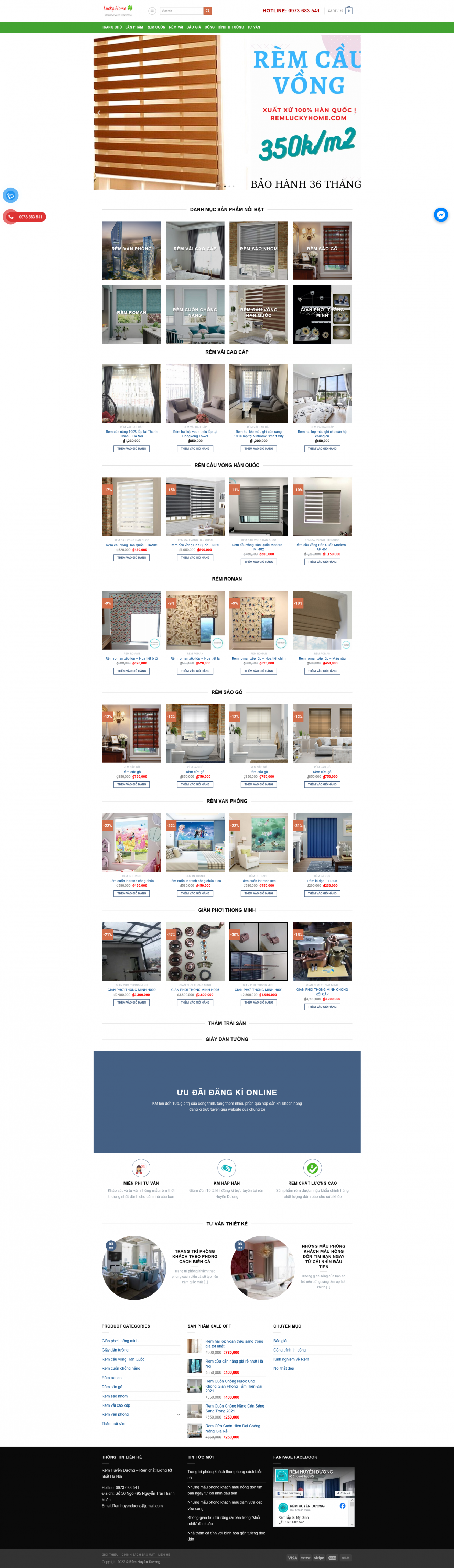 thiết kế giao diện web remluckyhome.com