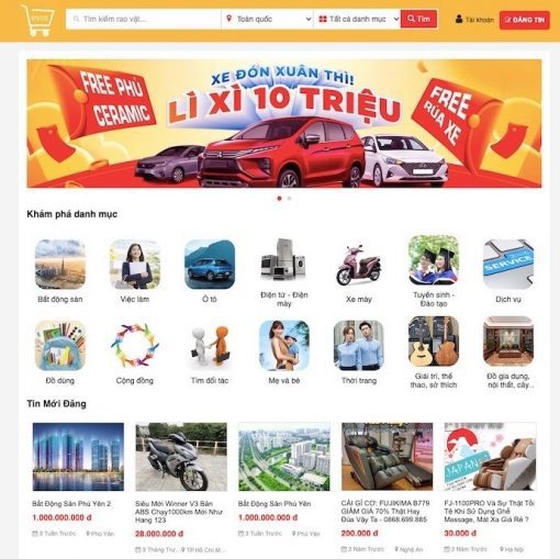 Thiết kế website rao vặt