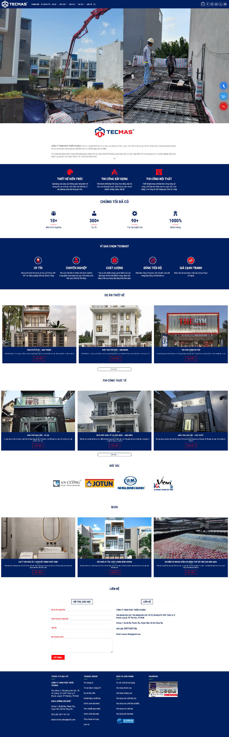 web thi công và thiết kế xây dựng dân dụng, công trình